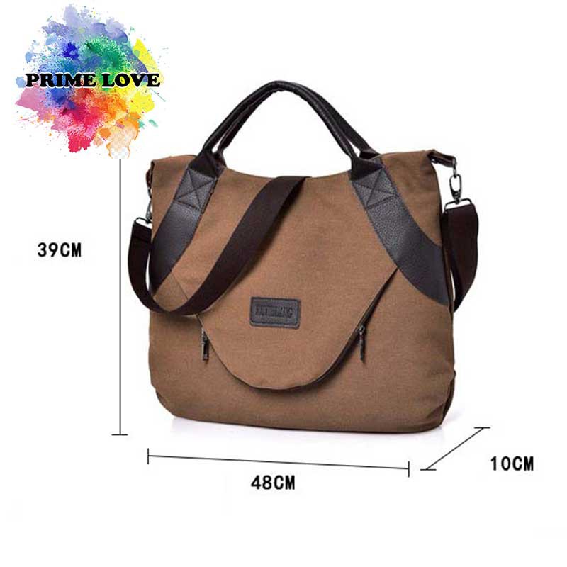 Tas Wanita Selempang Kanvas Kapasitas Besar Tas ShoulderBag Simple Casual Terbaru -TW1844