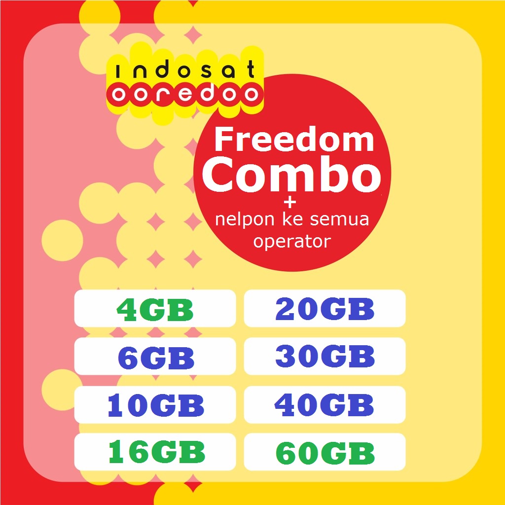 Jual UPDATE Paket Data Indosat Freedom Combo /Isi Ulang Freedom