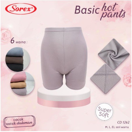 Celana Dalam Super Soft Boxer Wanita Sorex 1262 Daleman Lembut Boxer Perempuan Basic Hot Pants | Gedabug