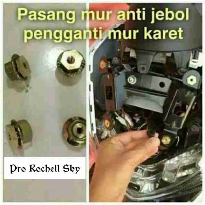 IMPORT BAUT MUR WELL NUT WELLNUT ANTI JEBOL VISSOR VISOR WINSIL WINSHIELD MOTOR YAMAHA NMAX