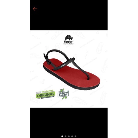 STRAPPY FIPPER RED BLACK SIZE 5
