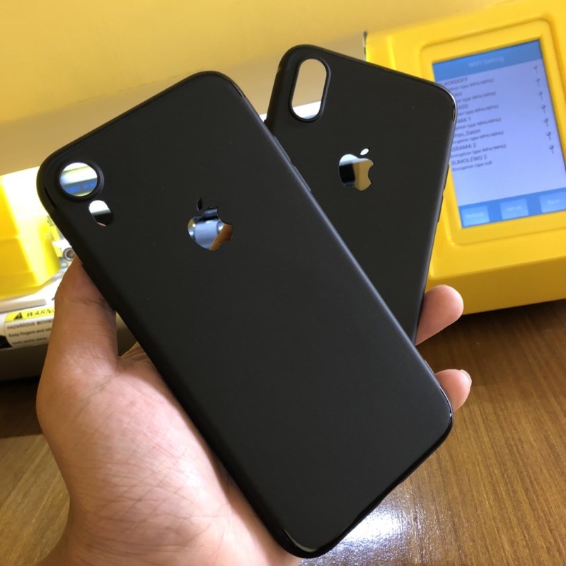 CASE IPHONE XR SOFT CASE IPHONE XS MAX CASING IPHONE X SLIMCASE IPHONE XS CASE PREMIUM BLACKDOFF