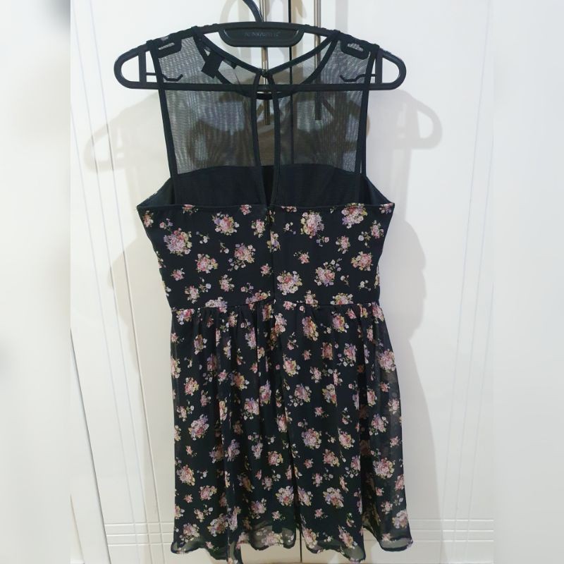 PRELOVED DRESS FLOWER BLACK/BLACK DRESS/FLOWER DRESS