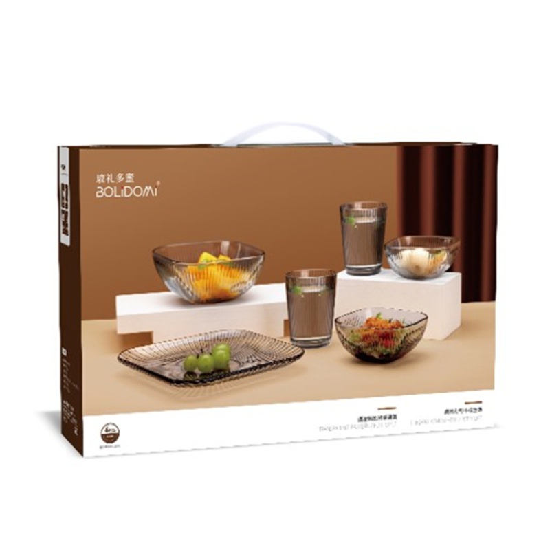 Mangkuk Set Gelas Peralatan Makan Bahan Kaca Premium BL58 - FUTUREWORLD