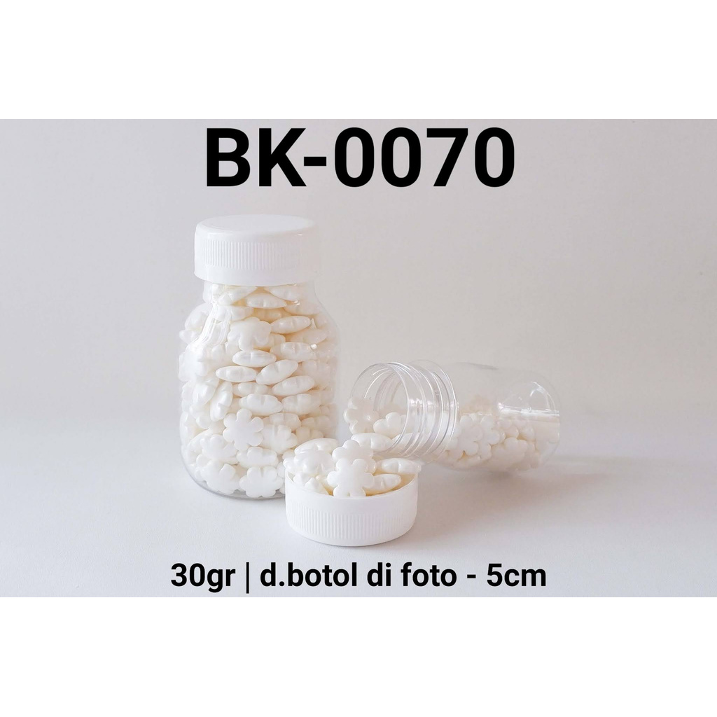 

BK-0070 YBB Sprinkles sprinkel bunga snowflake putih 30gr 30gram