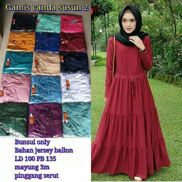 Gamis Canda Susun 2 Baru Shopee Indonesia