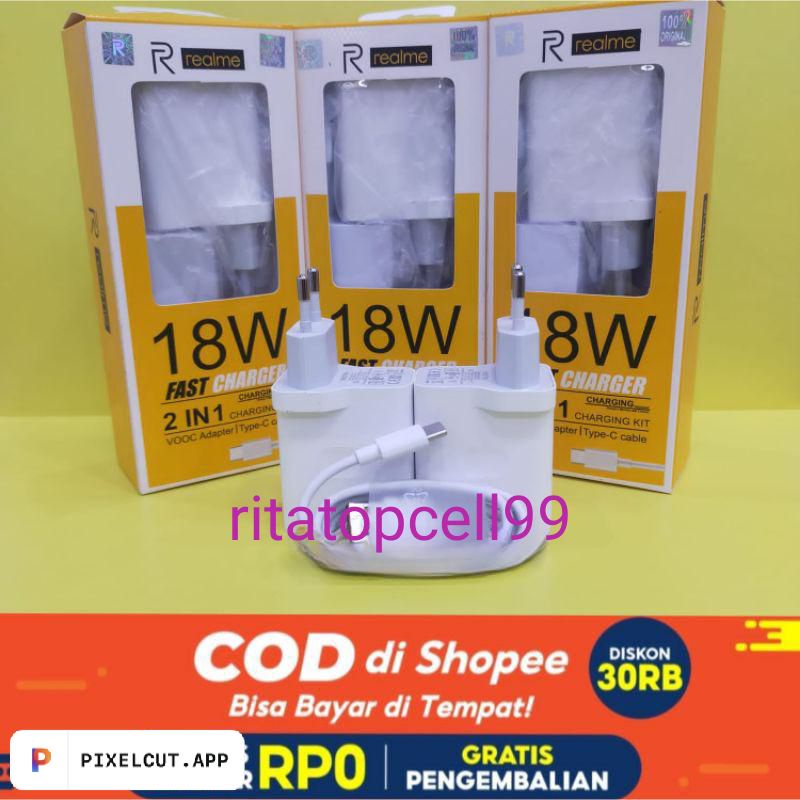 CHARGER REALME C17 REALME C25 REALME NARZO 50A ORIGINAL 100%  FAST CHARGING