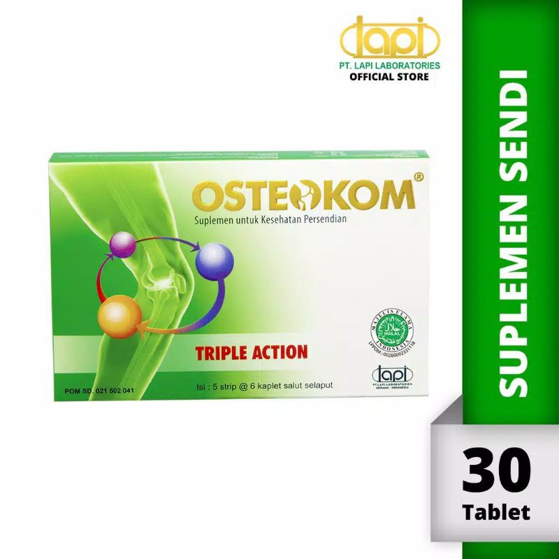 Osteokom 30 kaplet /suplemen kesehatan sendi /obat sendi