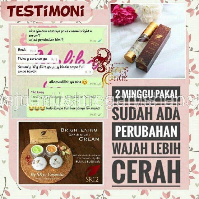 CREAM PENCERAH BRIGHTENING Cream SR12 / KRIM SPF SR 12 BPOM