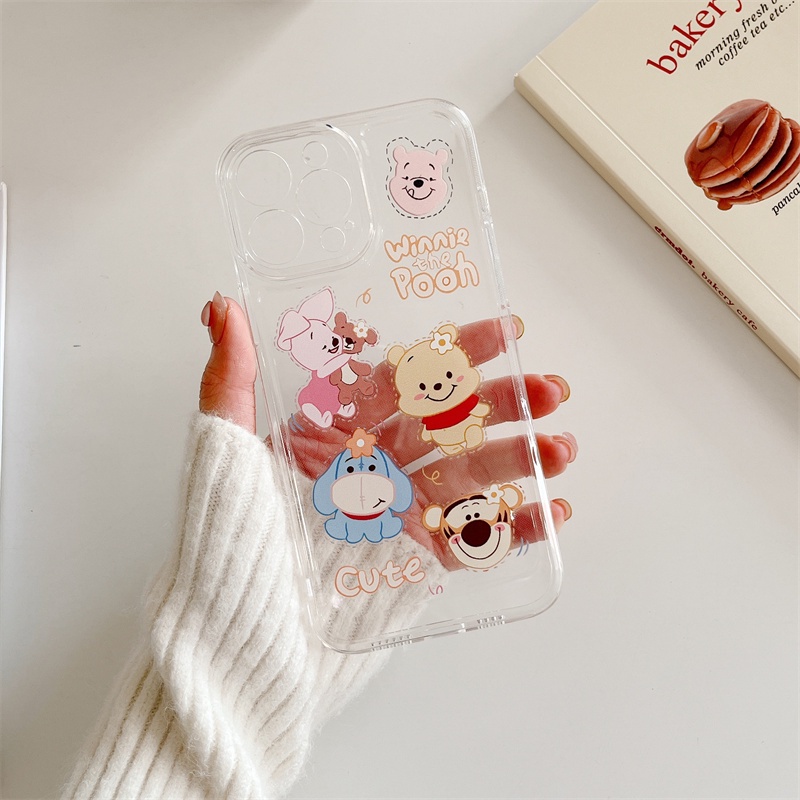 Soft case Transparan Motif Winnie the Pooh Untuk Iphone 11 12 13PROMAX X XS XR XSMAX 6 / 7 / 8 plus