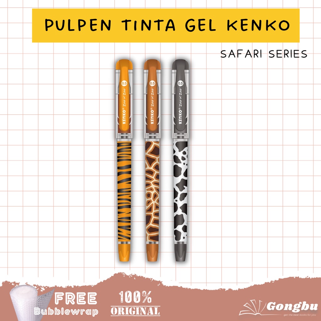 

(BISA PILIH MOTIF) KENKO GEL PEN ZOO N ZOO SERIES KE-20 PULPEN / BULPEN
