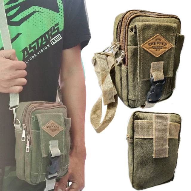 Tas selempang pinggang tactical tas kecil tas hp