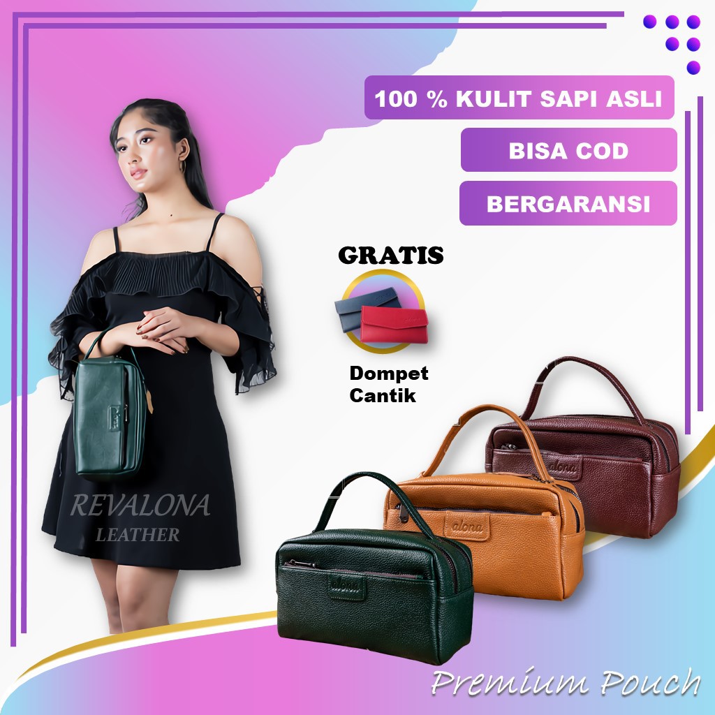 Tas Selempang Slempang Fashion Kulit Asli Wanita Cewek Keren Terbaru Murah Branded Original Pouch Pr