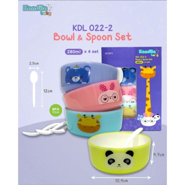 KANDILA BOWL & SPOON SET KDL 022-2 280ML