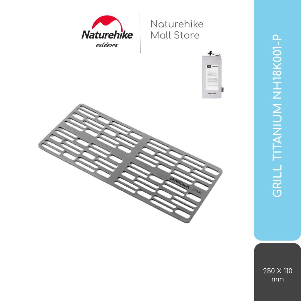 GRILL TITANIUM NATUREHIKE NH18K001-P BBQ PEMANGGAN CAMPING ULTRALIGHT