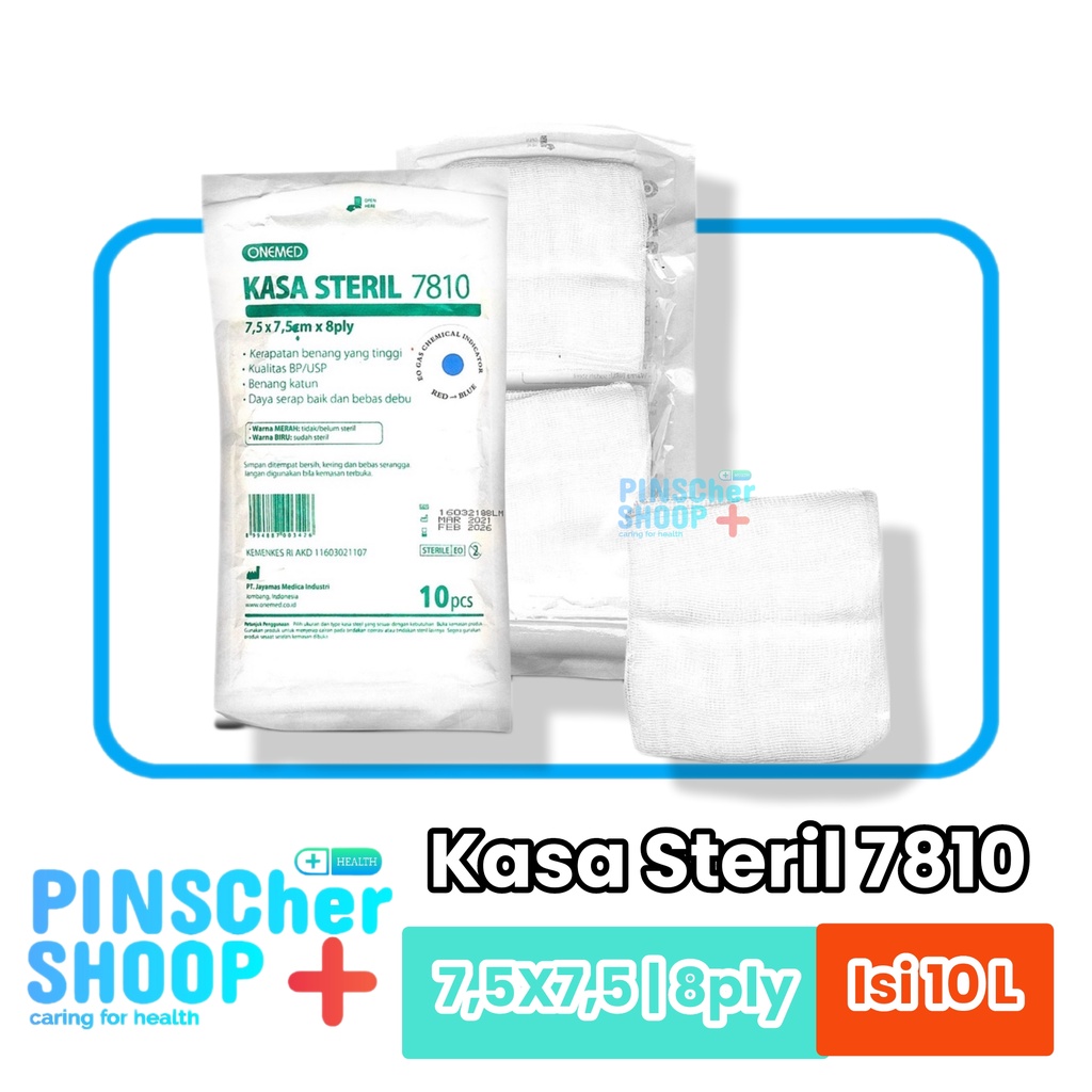 Kasa Steril 7810 Onemed 7,5 x 7,5cm 8 Ply Isi 10 Pcs