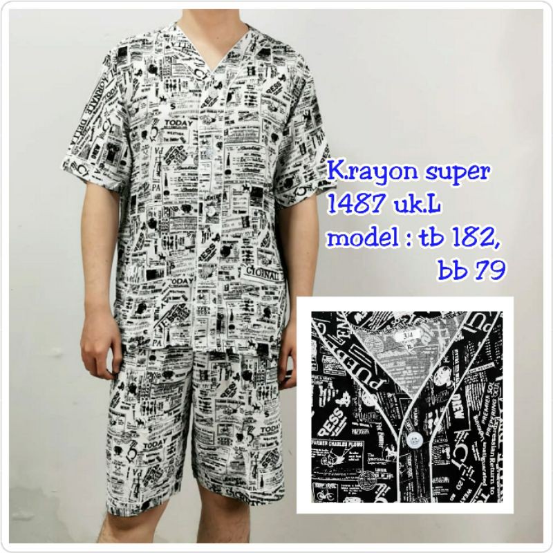 Piyama pria rayon super 1487