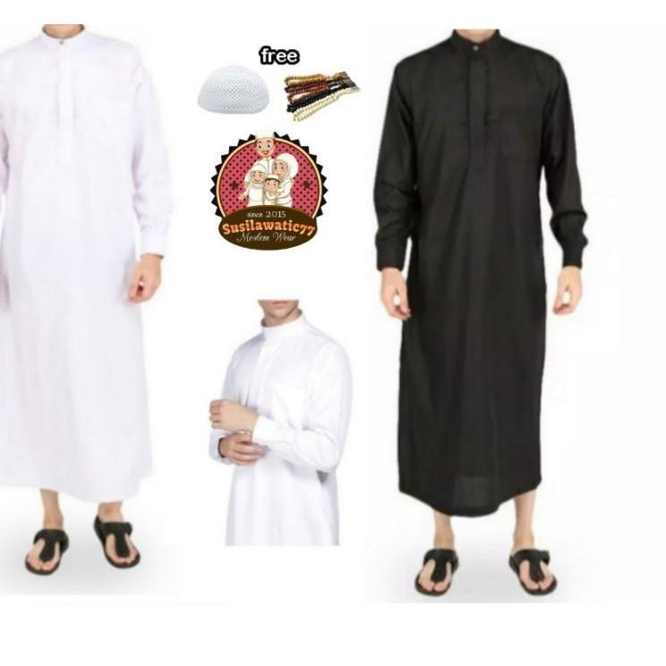 Paling Dicari.. Jubah gamis pakistan dewasa putih size m l xl xxl