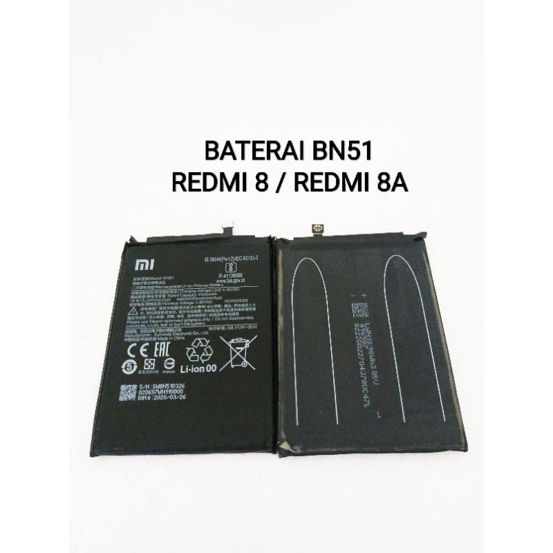 BATERAI / BATERE XIAOMI REDMI 8 / REDMI 8A BN51 ORI