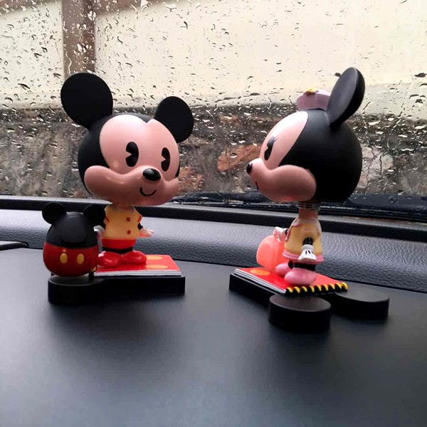 New Boneka Figure Miniatur Pajangan Mobil Mickey mouse Minnie Mouse Mini