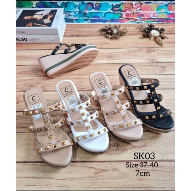 ABBUSHOES Sk 03 wedges stut andromeda sol karet 7cm