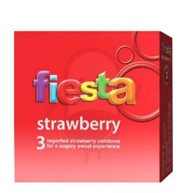 Kondom Fiesta Rasa Strawberry isi 3 pcs