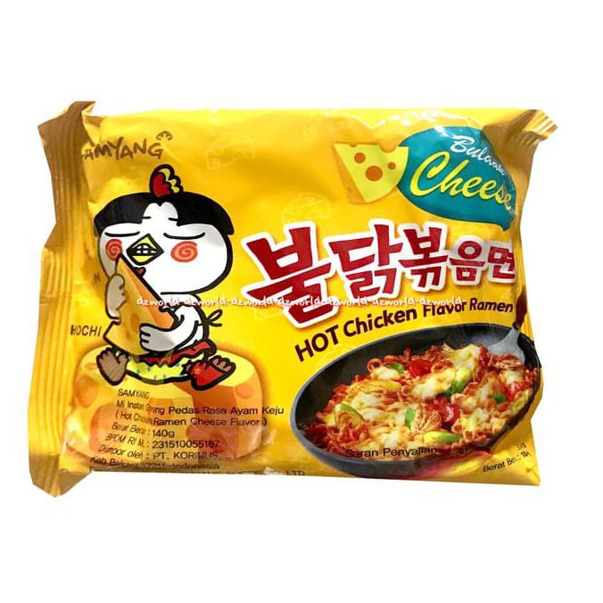 

Samyang Cheese 140gr keju ramen dengan keju bubuk & saus fire chicken