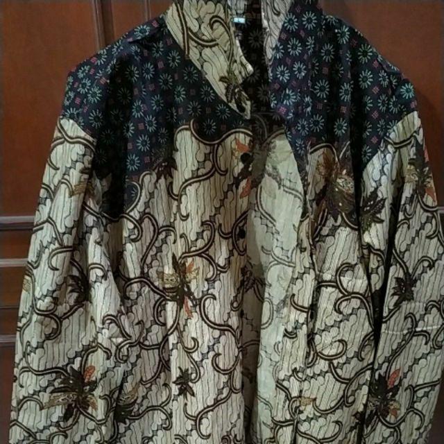 Havi Batik Hrb026 Kemeja Pendek Pekalongan Padi M L Xl Sogan Tulis Halus Kemeja Batik
