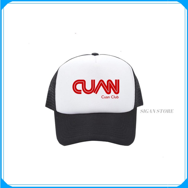 Topi Trucker CUAN - HITAM PUTIH