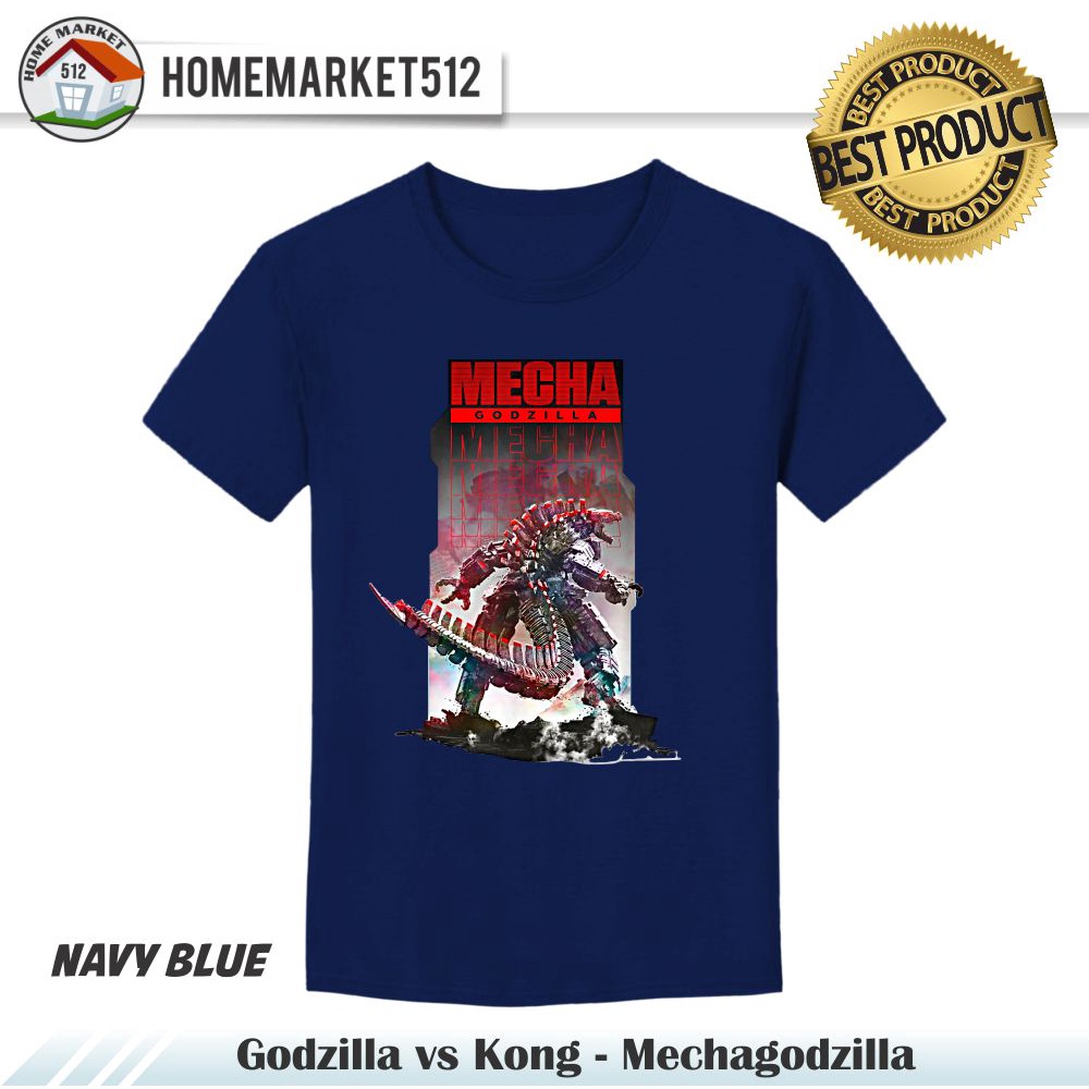 Kaos Pria Godzilla vs Kong - Mechagodzilla Kaos Pria Wanita Premium Dewasa Premium - Size USA : S-XXL    | Homemarket512-6
