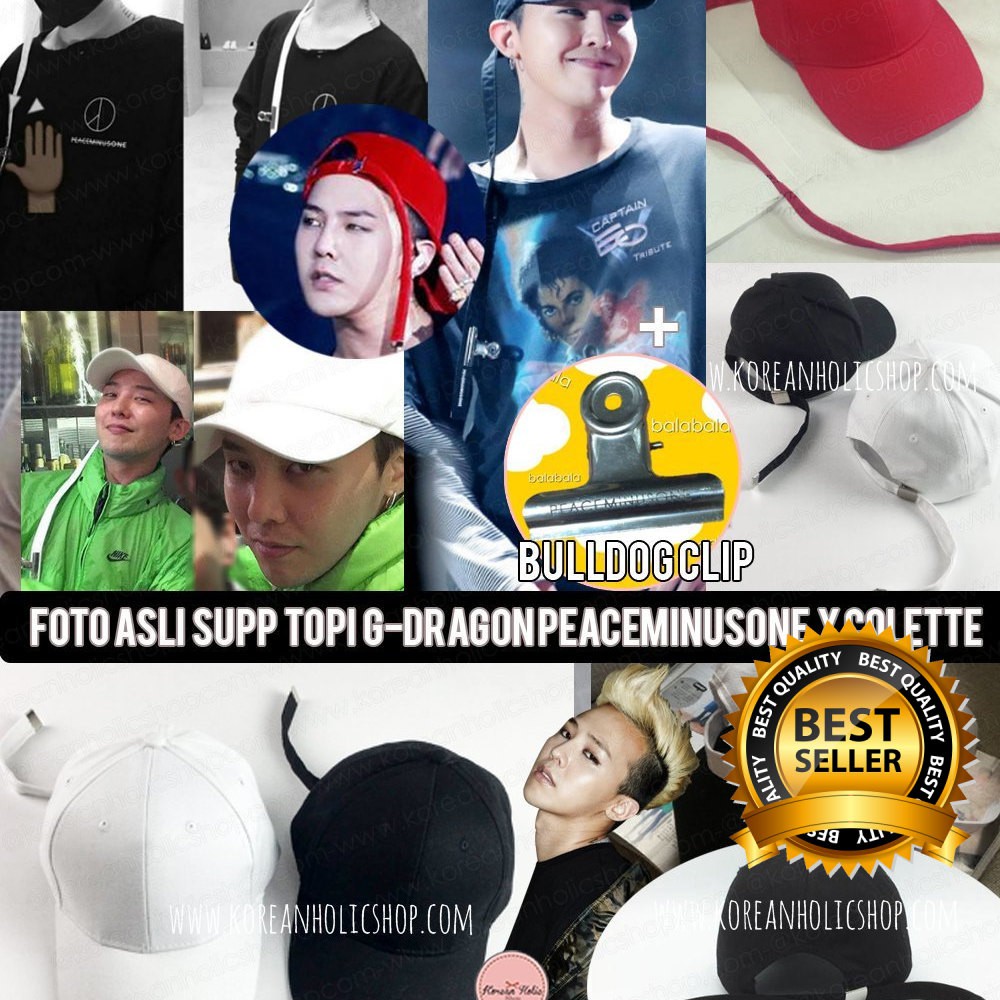 Topi Peaceminusone Bigbang + Bulldog Clip