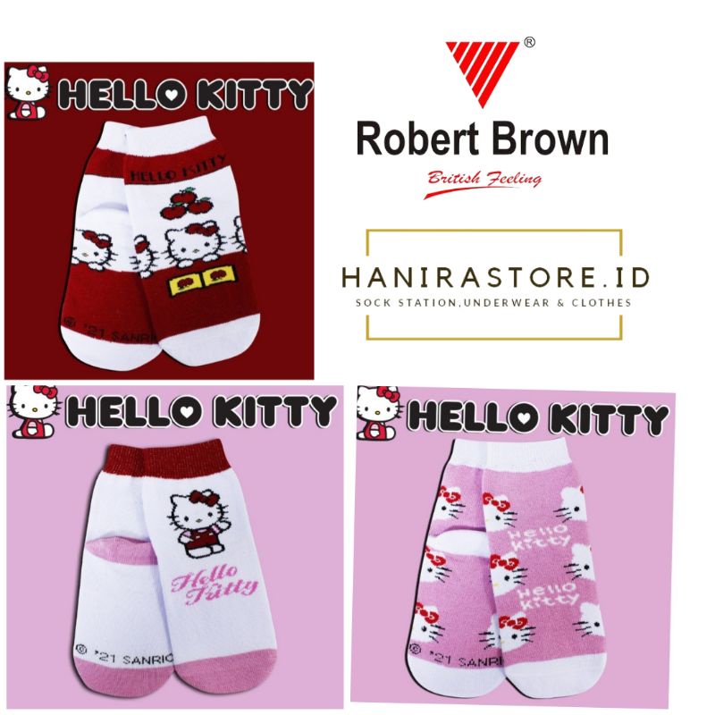 Hello Kitty Kaos Kaki Anak - Original Official Licensed Sanrio - Ankle Socks - By Robert Brown