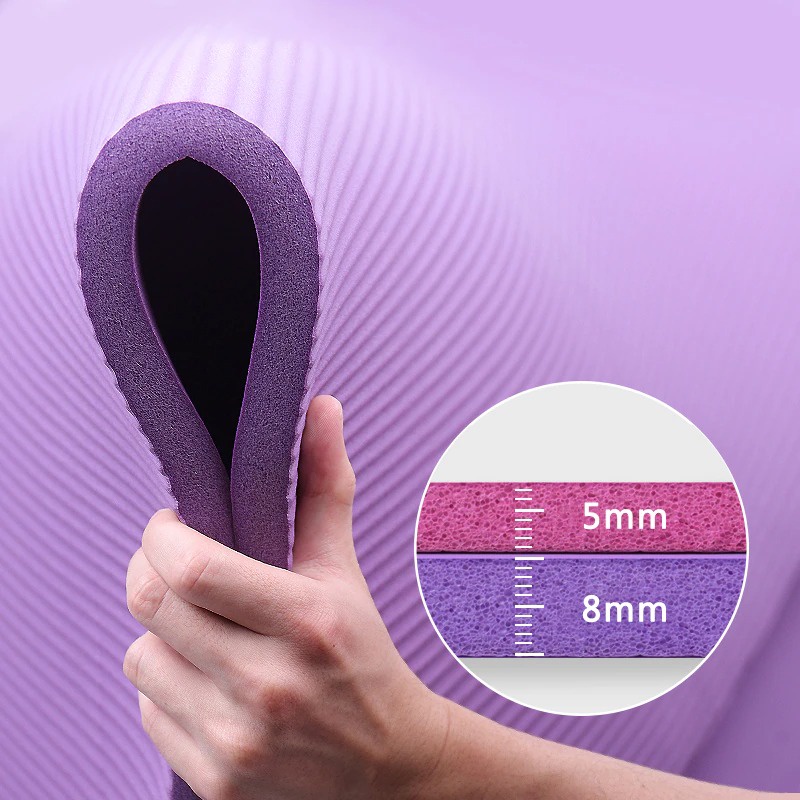 Karpet Matras Pilates Yoga Mat Anti-skid Purple - Karpet Olahraga 173cm