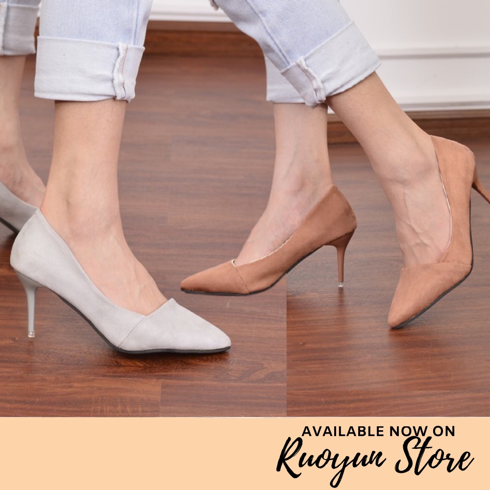 RYS - Heeled Eldora Sepatu Heels Runcing Wanita Fashion Casual - Ori Import