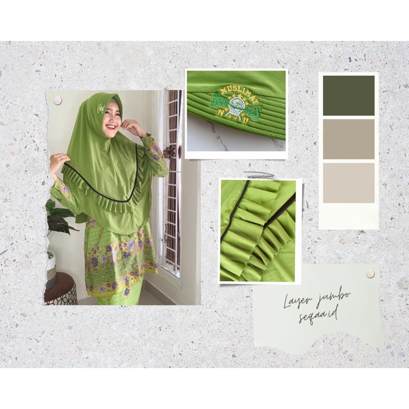 JILBAB MUSLIMAT NU LAYER JUMBO