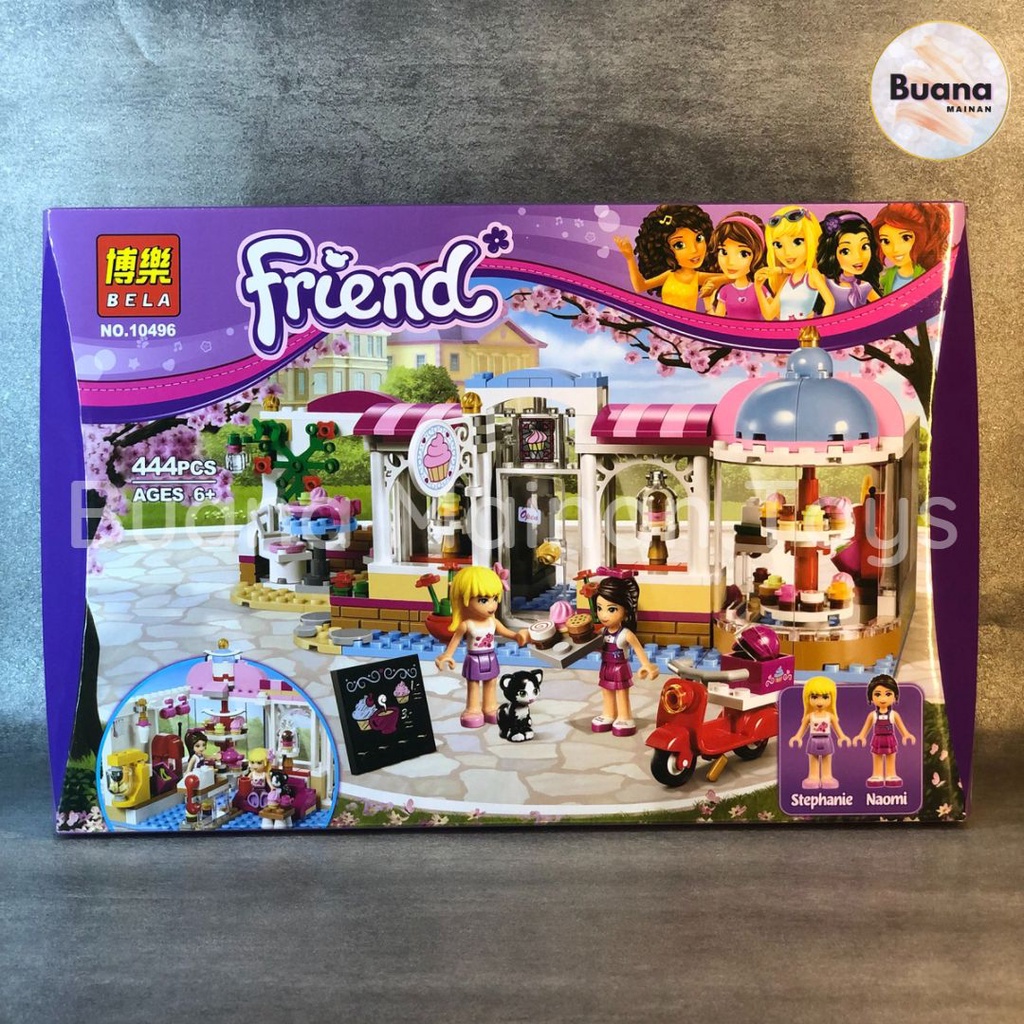BRICKS BELA FRIENDS HEARTLAKE CUPCAKE CAFE 10946 MAINAN EDUKASI BALOK ANAK CEWE TEMA PRINCESS FRIEND