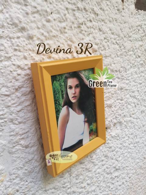 SALE Frame foto kayu 3R Devina/Bingkai Foto Frame Minimalis/ Pigura Foto Kaca