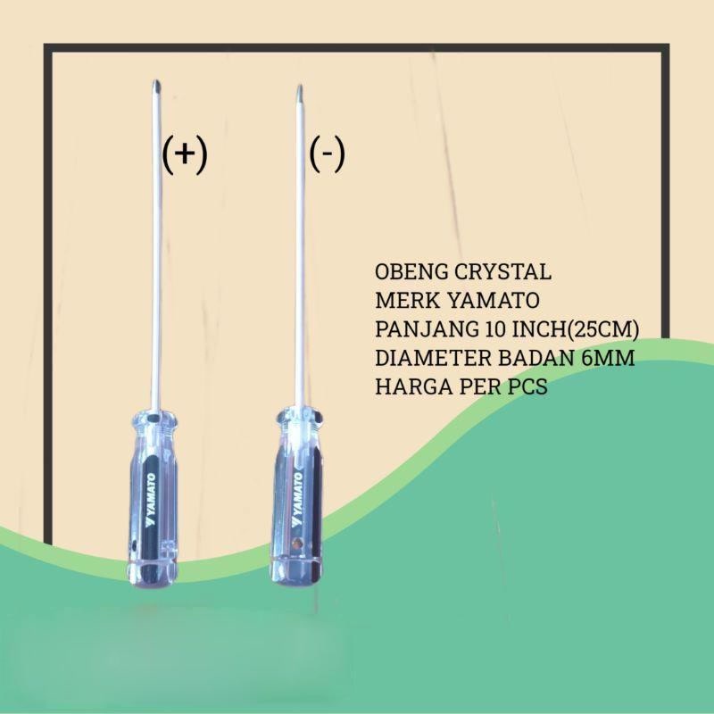 OBENG CRYSTAL OBENG YAMATO OBENG PANJANG 10 INCH (25 CM)