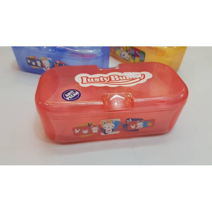 Makassar ! Tempat Bedak Lusty Bunny 2 Puff Anti Pecah TB 1600