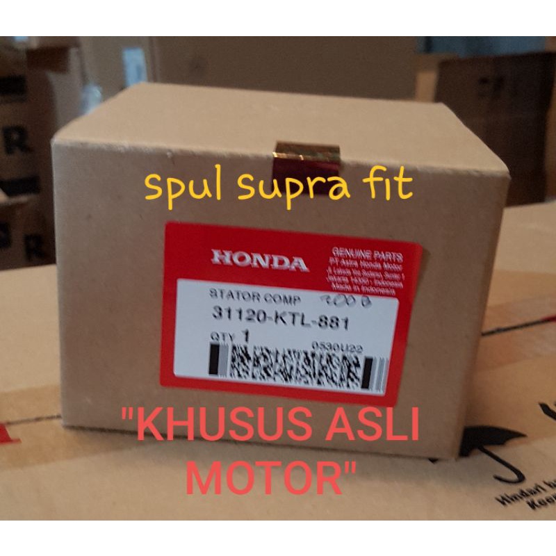 AHM STATOR COMP, SPULL, SPUL, original, SUPRA FIT, sparepart motor honda asli, 31120KTL881
