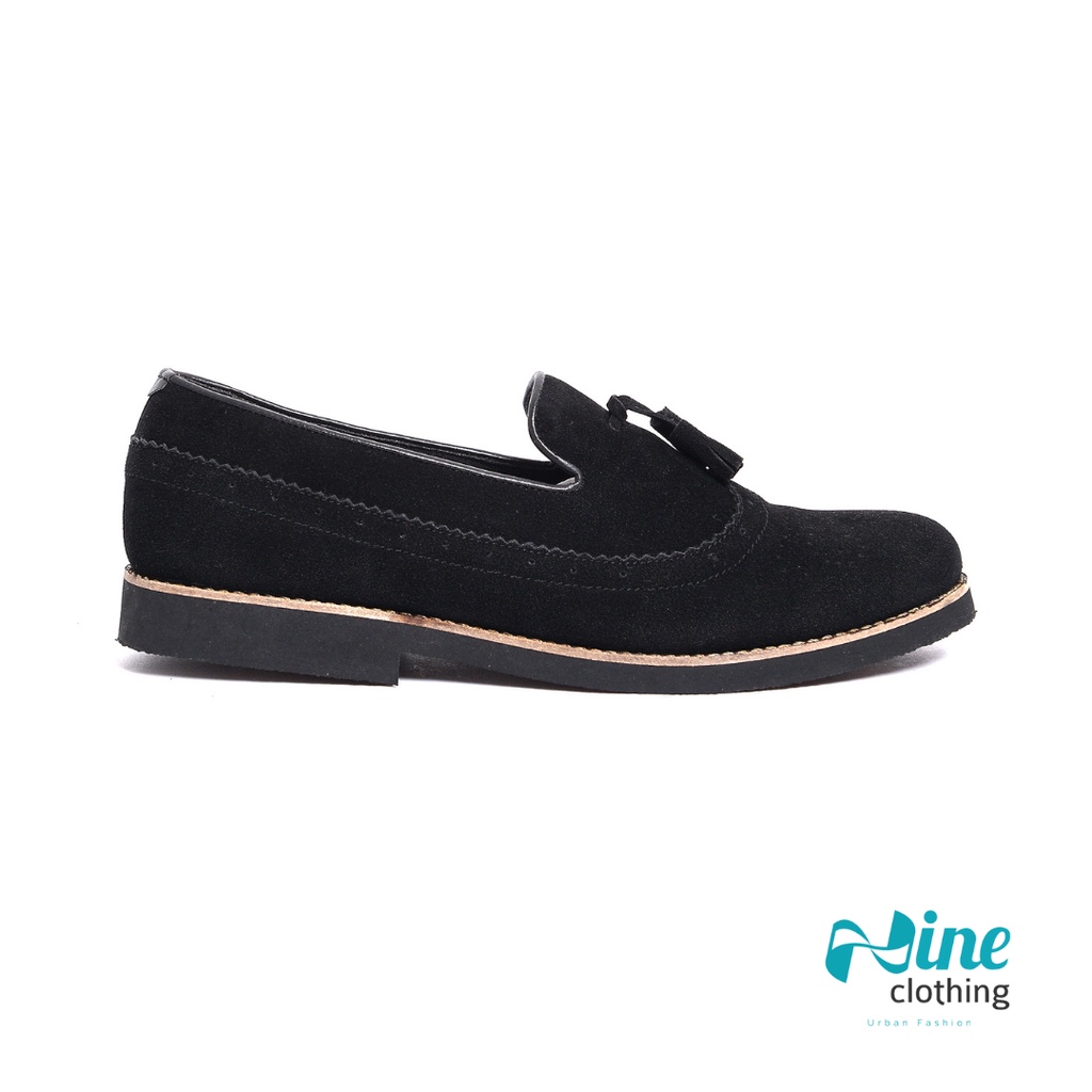 PIERRE BLACK - Sepatu Pria Jack Footwear Loafers Slip On Kulit Hitam Formal Casual Terbaru Original 