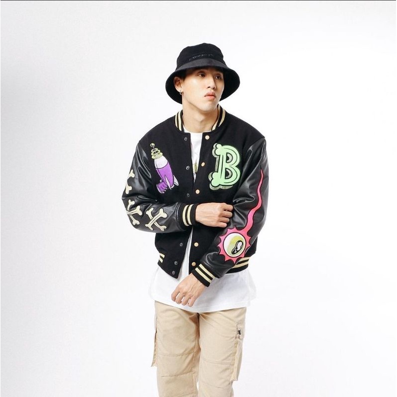 BILLPRO X MUKLAY VARSITY JACKET SIZE L