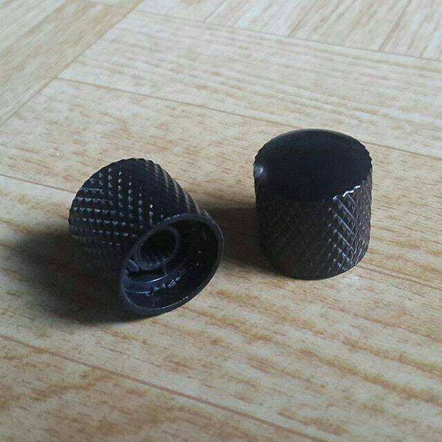 Knob Potensio Gitar Besi Black Hitam