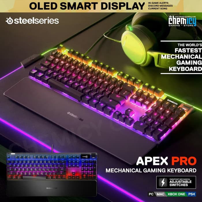 Steelseries Apex Pro Fullsize Omnipoint RGB Mechanical Gaming Keyboard