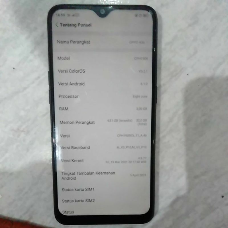 Oppo a5s second original CPH1909