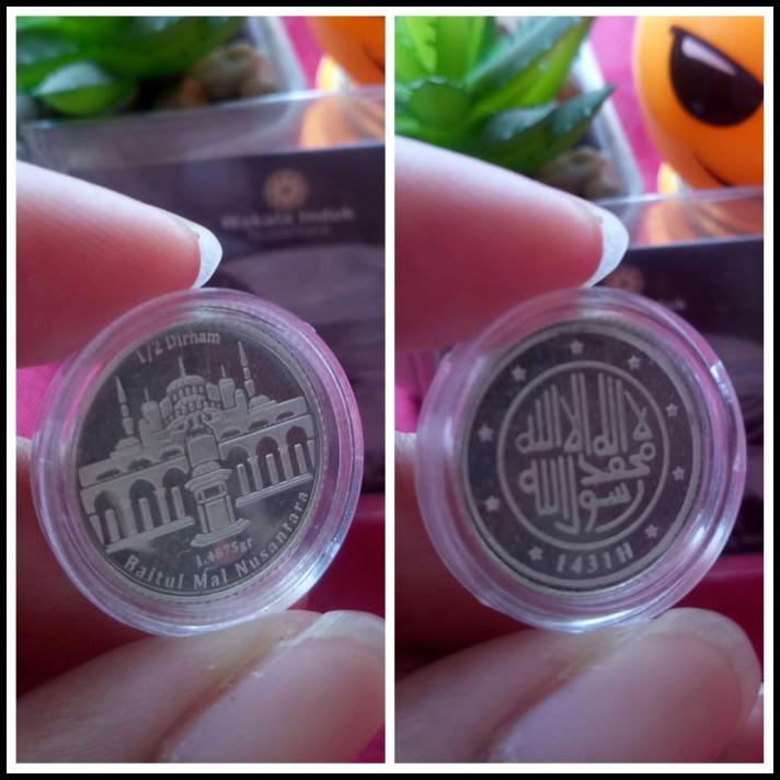 Koin Silver 1/2 Nisfu Dirham Wakala Baitul Mal Free Kapsul