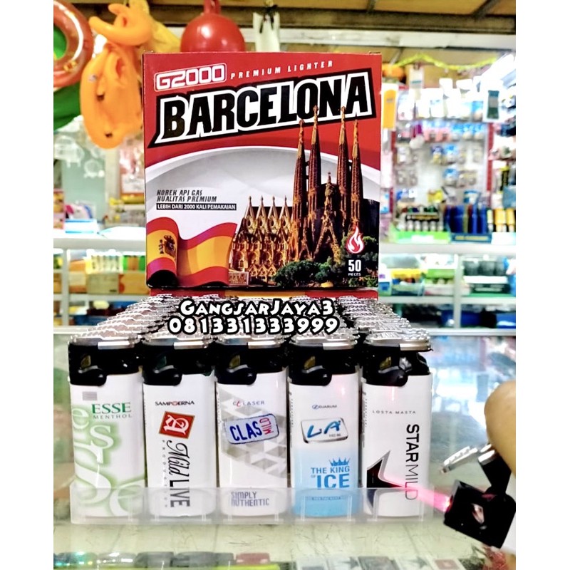 korek Bara Barcelona bisa isi ulang 50pc