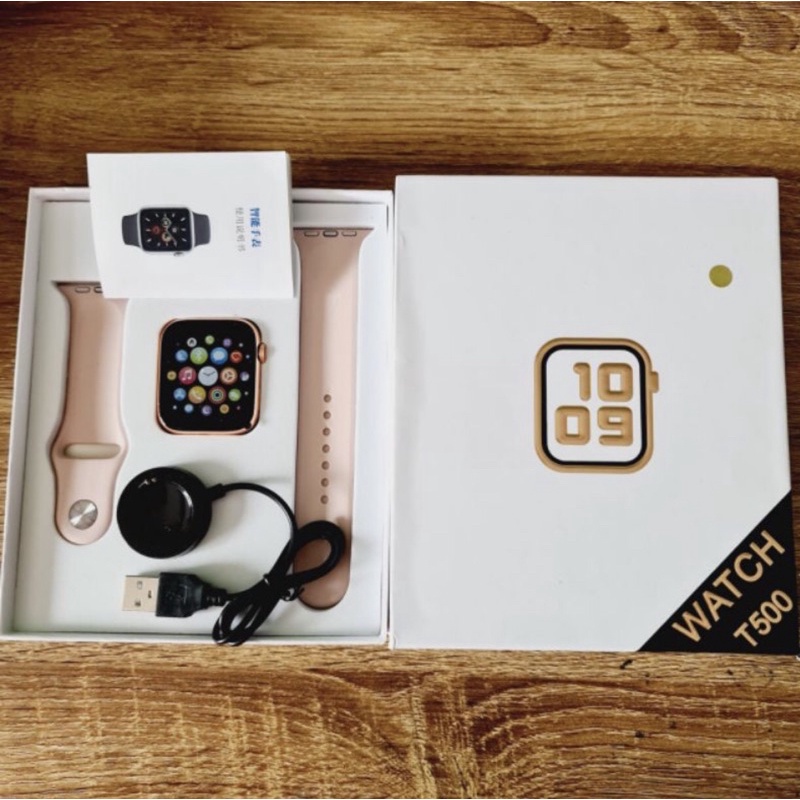 ✅GARANSI UANG KEMBALI✅Jam tangan SMARTWATCH T55 double strap bisa telfon dan ganti walpaper-T500 PINK