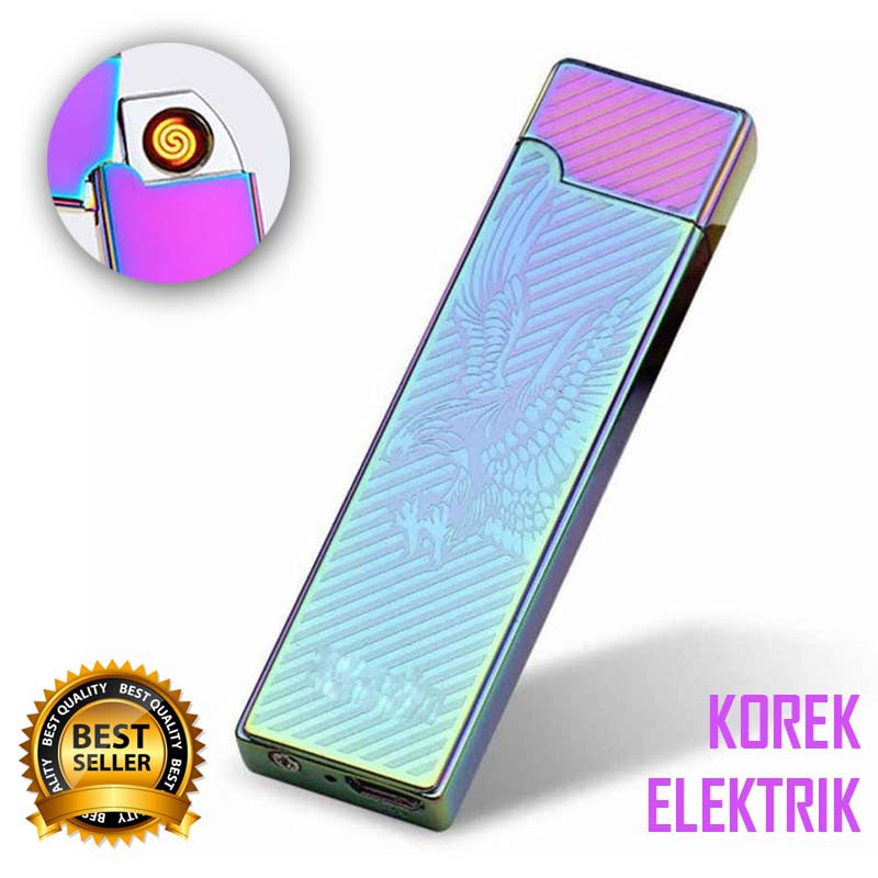 Korek Elektrik Aluminium USB Lighter Heating Coil Mancis Pemantik Api Korek Api Listrik Matches