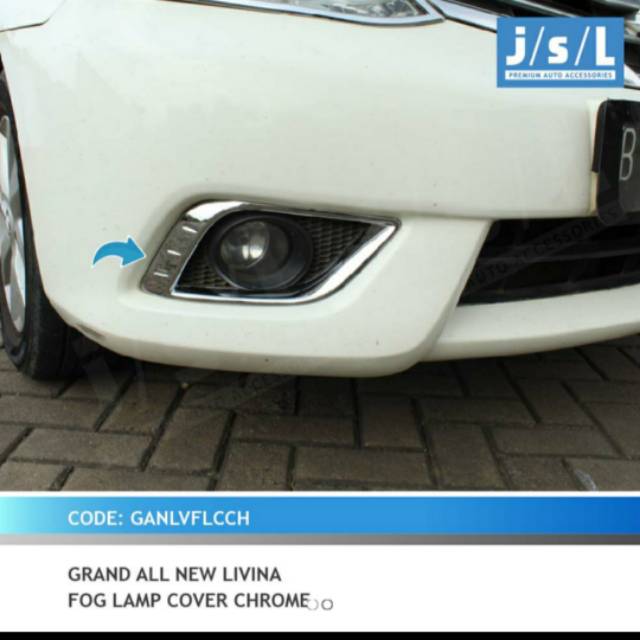 Cover foglamp grand all new Livina platinum chrome jsl